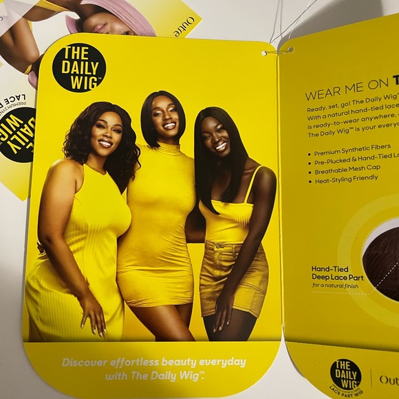 Outre Bob Wig, Middle Part, Color:1, Style:Ryan - Picture 4 of 13